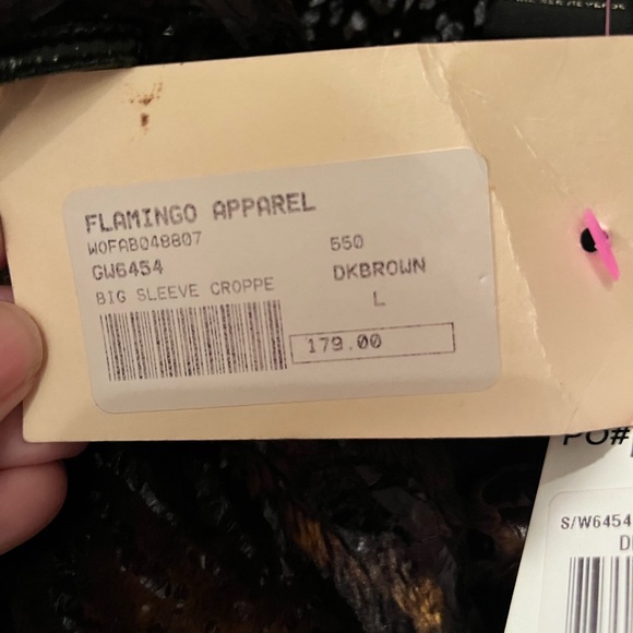 Vintage nwt animal print boxy women’s jacket with flare sleeve size large - Picture 5 of 7